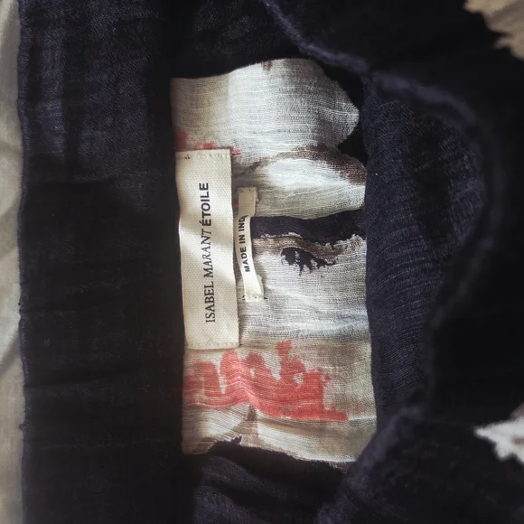 Isabel Marant Navy Floral Skirt - Picture 2 of 4